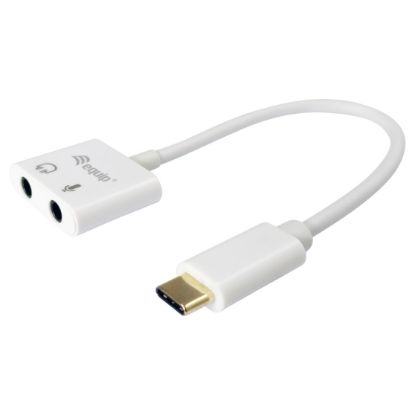 Imagem de Cabo Adaptador Type-C p/ 2x 3.5mm Equip M/F