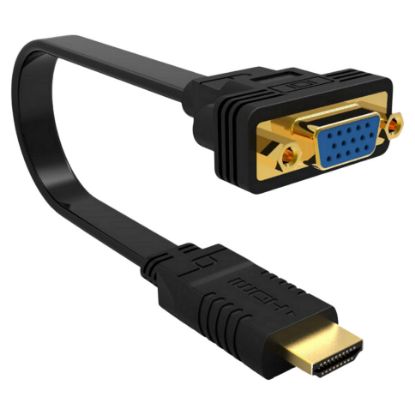 Imagem de Cabo Adaptador HDMI p/ VGA M/F Ewent Preto - 20cm