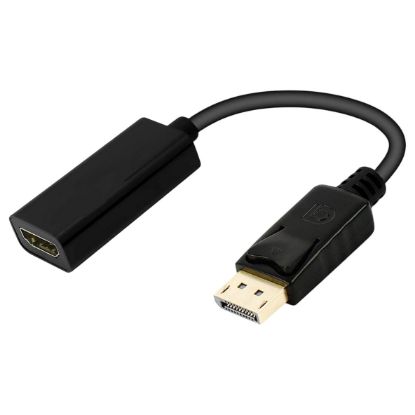Imagem de Cabo Adaptador DisplayPort p/ HDMI M/F 4K Ewent Preto - 15cm