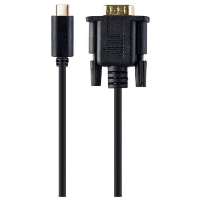 Imagem de Cabo Adaptador Type-C p/ VGA M/M Gembird Preto - 2Mtr