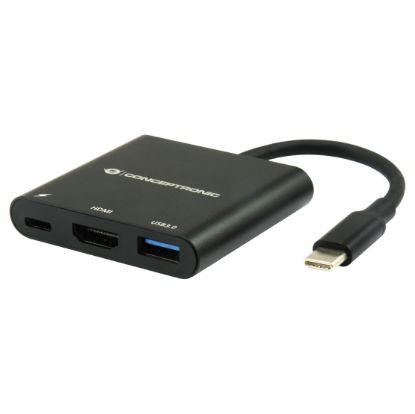 Imagem de Cabo Adaptador Type-C p/ HDMI + USB M/F Conceptronic Preto