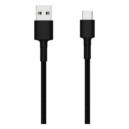 Imagem de Cabo USB2.0 p/ Type-C Xiaomi Mi Braided Preto - 1Mtr