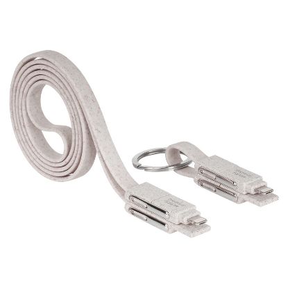 Imagem de Cabo USB3.1 p/ Lightning & Type-C Mars Gaming MCA ECO Branco - 1Mtr