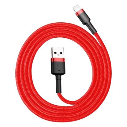Imagem de Cabo USB2.0 p/ Lightning Baseus Cafule Vermelho - 3Mtr