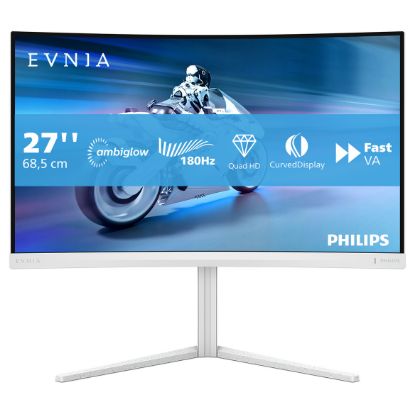 Imagem de Monitor Philips Gaming Envia  27" 27M2C5501 VA 2K QHD 16:9 180Hz HDR10 (1ms) Branco