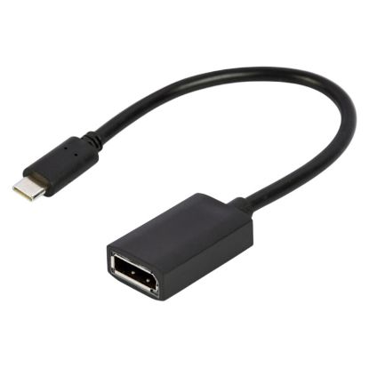 Imagem de Cabo Adaptador Type-C p/ DisplayPort 60Hz M/F Gembird Preto - 15cm