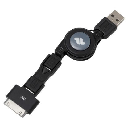 Imagem de Cabo Adaptador USB2.0 p/ MicroUSB + MiniUSB + Apple 30-pin M/M 1Life Preto