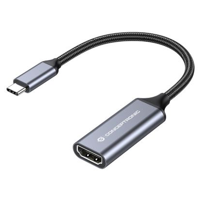 Imagem de Cabo Adaptador Type-C p/ HDMI 4K 60Hz M/F Conceptronic Cinza - 18cm