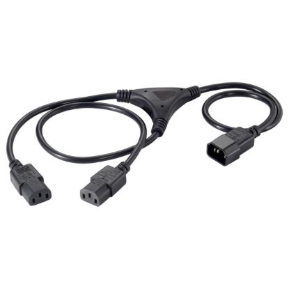 Imagem de Cabo de Alimentação Extensão C14 Equip p/ 2x C13 - 1.6Mtr