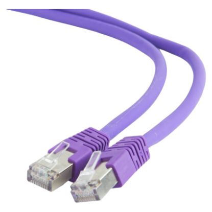 Imagem de Cabo de Rede RJ45 Gembird Cat.6A S/FTP Roxo - 50cm