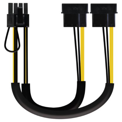 Imagem de Cabo de Alimentação NanoCable 2x Molex (4pin) p/ 1x PCI-E (6+2pin)