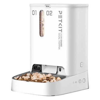 Imagem de Comedouro Petkit YumShare 2 Wireless 5L Branco c/ Câmara p/ Animais de Estimação