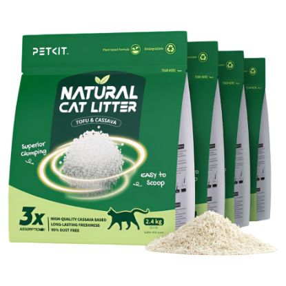 Imagem de Areia p/ Gato Petkit Natural 3 Sacos x 2.4Kg