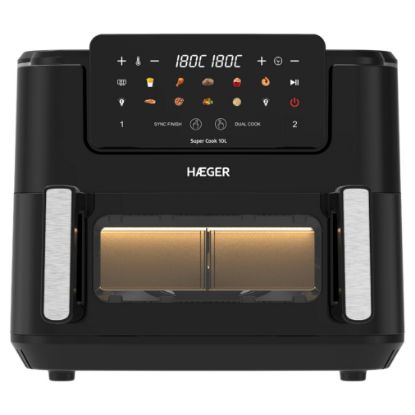 Imagem de Fritadeira Ar Quente Haeger Super Cook 10L - 2600W Preta