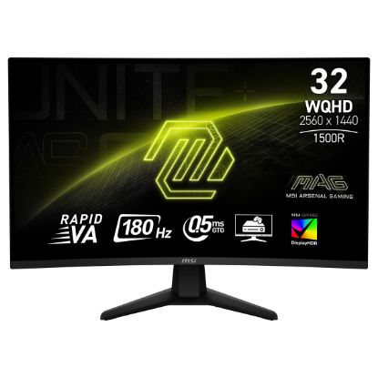 Imagem de Monitor MSI 31.5" MAG 32CQ6F RAPID VA WQHD 16:9 Curvo 180Hz Adaptive-Sync (1ms) Preto