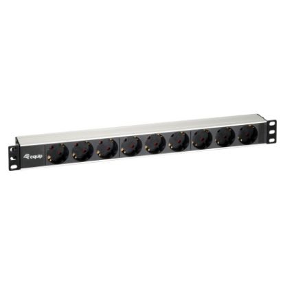 Imagem de Bloco de 9 tomadas Equip Alumínio Prateado (1U Horizontal)