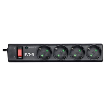 Imagem de Bloco de 4 tomadas Eaton PS4D c/ Interrupetor Preto 1Mtr