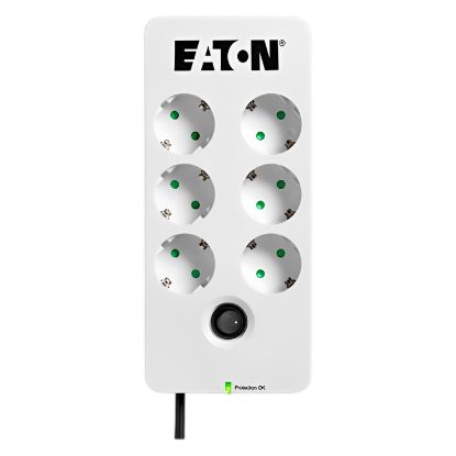 Imagem de Bloco de 6 tomadas Eaton PB6D Branco