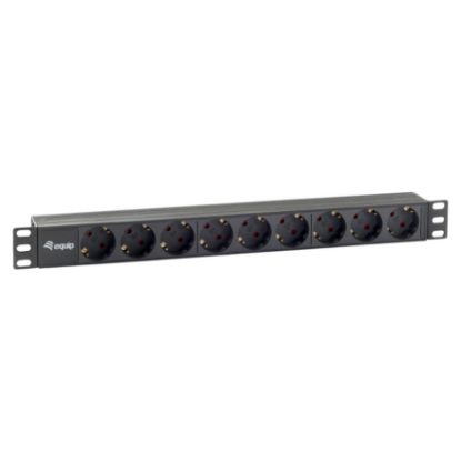 Imagem de Bloco de 9 tomadas Equip Preto (1U Horizontal)