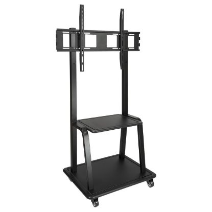 Imagem de Suporte Chão Móvel p/ Ecrã 37"/100" TooQ c/ Prateleira Preto