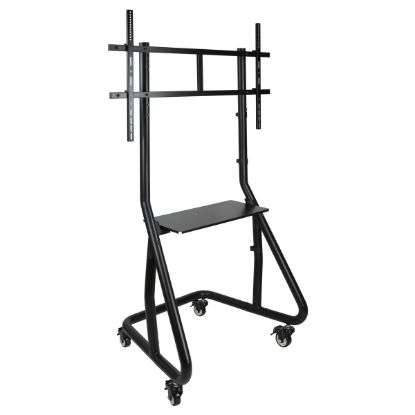 Imagem de Suporte Chão Móvel p/ Ecrã 60"/105" TooQ c/ Prateleira Preto