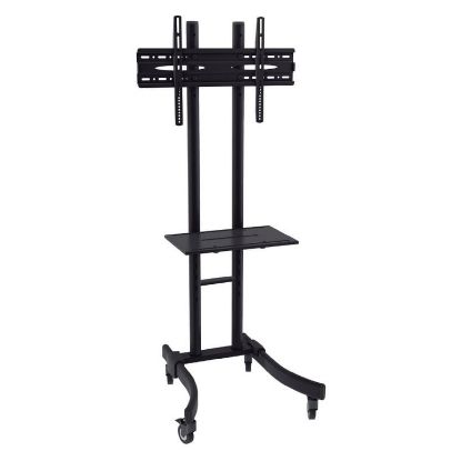 Imagem de Suporte Chão Móvel p/ Ecrã 30"/55" Approx c/ Prateleira Preto