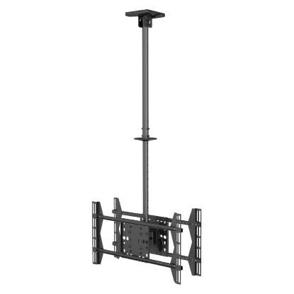 Imagem de Suporte Teto Extensível p/ 2 Ecrãs 32"/65" Equip Inclinável/Giratório Preto