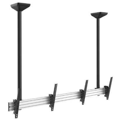 Imagem de Suporte Teto p/ 2 Ecrãs 45"/55" Equip Inclinável Preto