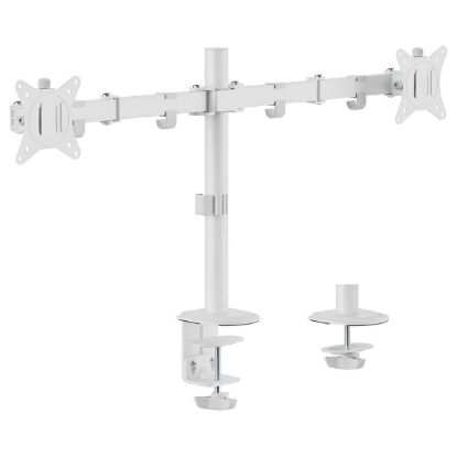 Imagem de Suporte Mesa Articulado p/ 2 Ecrã 17"/32" Equip Branco
