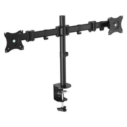 Imagem de Suporte Mesa Articulado p/ 2 Ecrãs 13"/27" Equip Preto