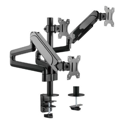 Imagem de Suporte Mesa Articulado p/ 3 Ecrãs 17"/27" Equip Preto