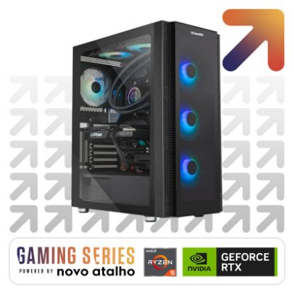 Imagem de Computador Novo Atalho Gaming Essential R5 16GB SSD 512GB RTX 5050 Preto