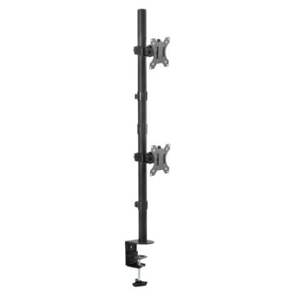Imagem de Suporte Mesa Ajustável Vertical p/ 2 Ecrãs 13"/32" NapoFix DM1200V Inclinável/Rotativo Preto