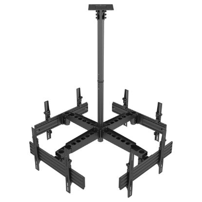 Imagem de Suporte Teto p/ 4 Ecrãs 32"/65" Equip Inclinável/Giratório Preto