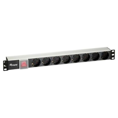Imagem de Bloco de 8 tomadas Equip Alumínio Cinza (1U Horizontal)