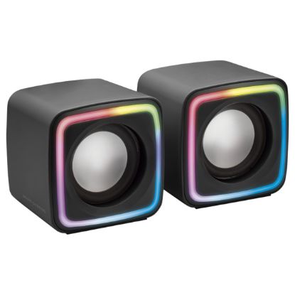 Imagem de Colunas Mars Gaming MSCUBE RGB 2.0 8W Pretas