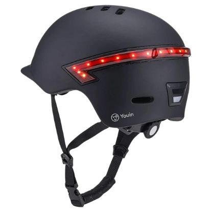Imagem de Capacete Youin L c/ Comando Bluetooth Preto LED Light