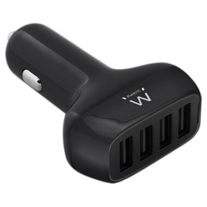 Imagem de Carregador de Isqueiro Ewent 4 Portas USB 9.6A Preto
