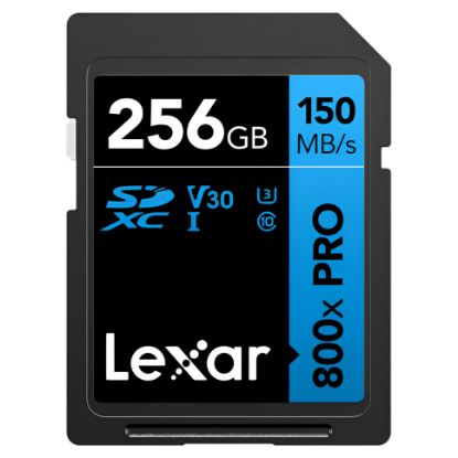 Imagem de Secure Digital Lexar 256Gb Professional 800x Pro Class10 (U3) V30 4K 45/150MB/s