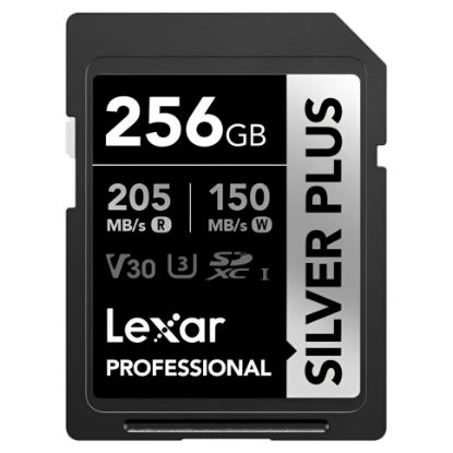 Imagem de Secure Digital Lexar Professional Silver UHS-I 256GB Class10 (U3) V30 150/205MB/s