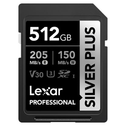 Imagem de Secure Digital Lexar Professional Silver UHS-I 512GB Class10 (U3) V30 150/205MB/s