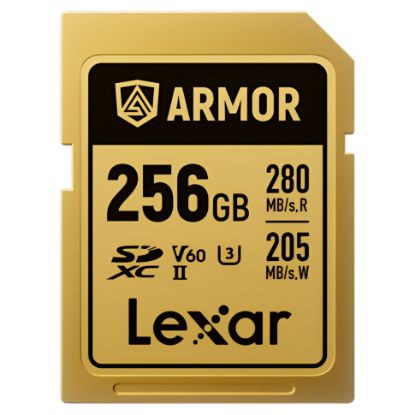 Imagem de Secure Digital Lexar Professional Armor Gold UHS-II 256GB Class10 (U3) V60 205/280MB/s