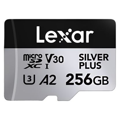 Imagem de MicroSD Lexar High-Performance Silver Plus UHS-I 256GB Class10 (U3) V30 A1 150/205MB/s + AdaptadorSD
