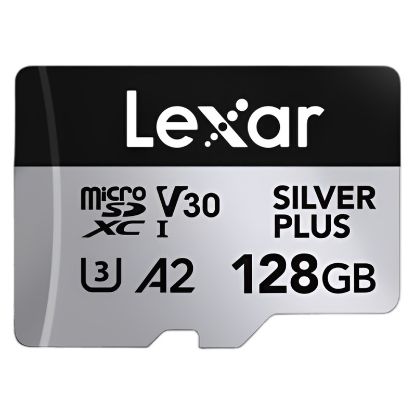 Imagem de MicroSD Lexar High-Performance Silver Plus UHS-I 128GB Class10 (U3) V30 A1 150/205MB/s + AdaptadorSD