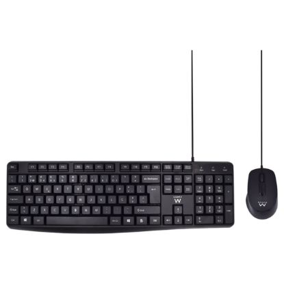 Imagem de Teclado e Rato Ewent EW3007 Silent USB Preto (PT)