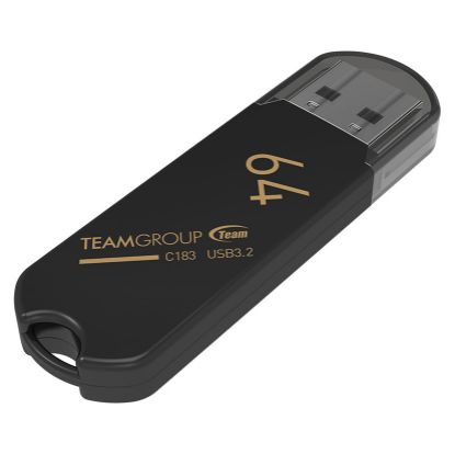 Imagem de Pen Drive TeamGroup C183 64Gb USB3.2 Preta